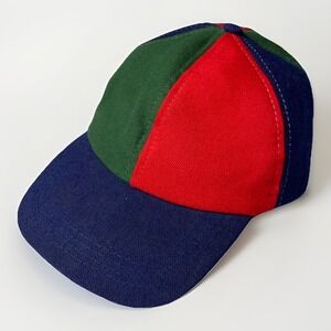 Vintage GAP Kids Hat Cap M/L 90s Color Block Red Green Blue Preppy Retro Y2K